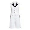 Iellele White Bermuda Set In White