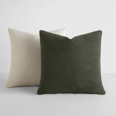 Ienjoy Home 2-pack Cotton Slub Decor Throw Pillows In Solids