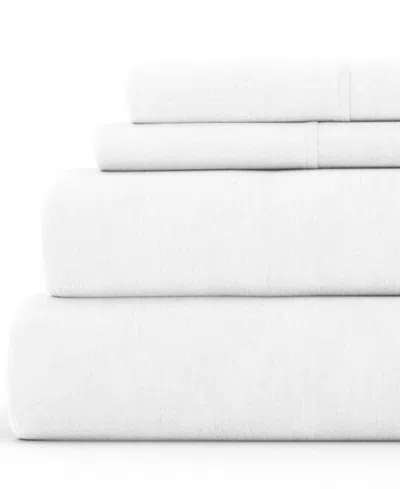 Ienjoy Home 300 Thread Count Linen Rayon From Bamboo Blend Deep Pocket 3-pc. Sheet Set, Twin In White