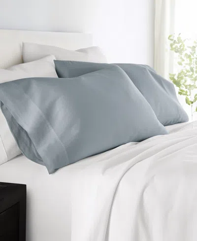 Ienjoy Home 300 Thread Count Solid Cotton Pillowcase Pair, King In Blue