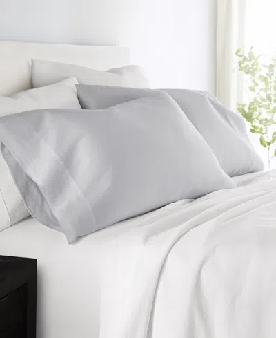 Ienjoy Home 300 Thread Count Solid Cotton Pillowcase Pair, King In Light Gray