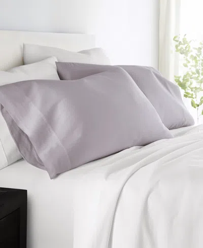 Ienjoy Home 300 Thread Count Solid Cotton Pillowcase Pair, King In Purple