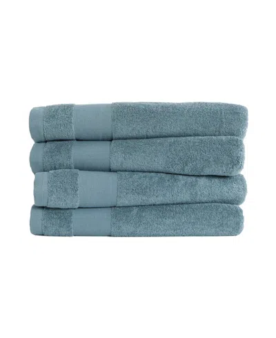 Ienjoy Home 4-pc. Cotton Bath Towels Set, 54" X 30" In Blue