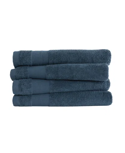 Ienjoy Home 4-pc. Cotton Bath Towels Set, 54" X 30" In Blue