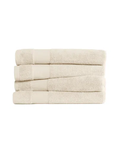 Ienjoy Home 4-pc. Cotton Bath Towels Set, 54" X 30" In Brown