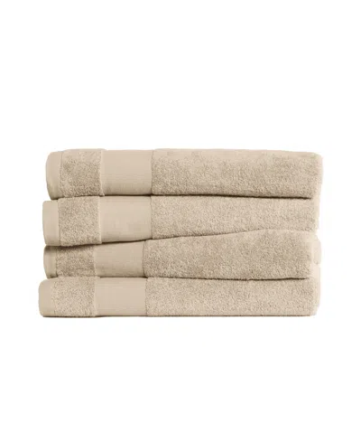 Ienjoy Home 4-pc. Cotton Bath Towels Set, 54" X 30" In Black