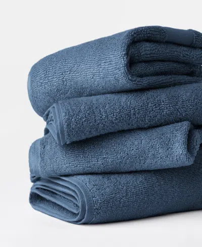 Ienjoy Home 4-pc. Cotton Hand Towel Set, 16" X 28" In Blue
