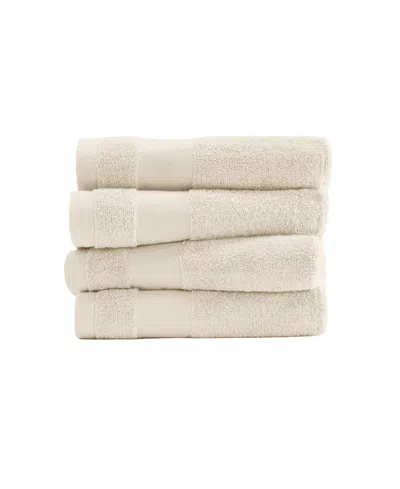 Ienjoy Home 4-pc. Cotton Hand Towel Set, 16" X 28" In Brown