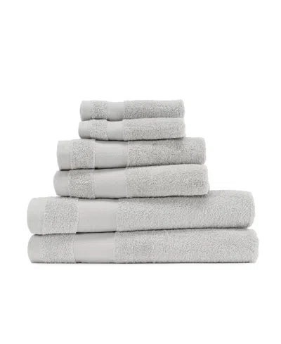 Ienjoy Home 6-pc. Cotton Bath Towel Set, 54" X 30" In Gray