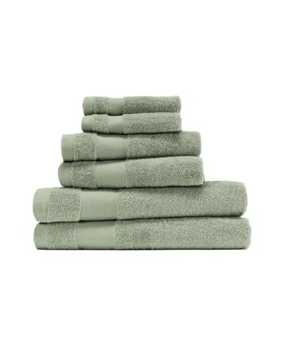 Ienjoy Home 6-pc. Cotton Bath Towel Set, 54" X 30" In Black