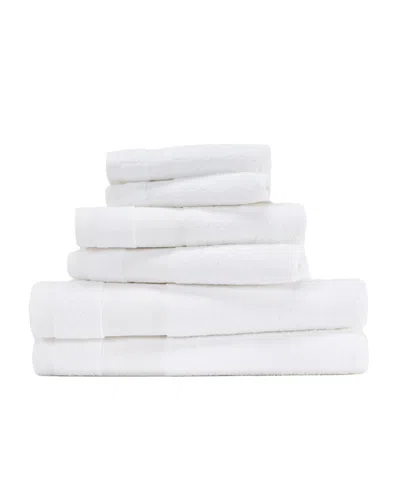 Ienjoy Home 6-pc. Cotton Bath Towel Set, 54" X 30" In White