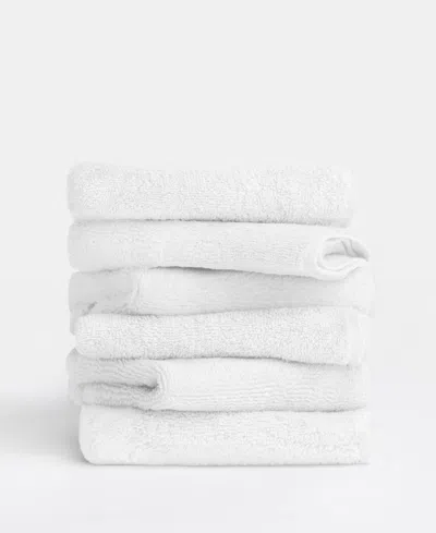 Ienjoy Home 6-pc. Cotton Washcloth Set, 13" X 13" In White