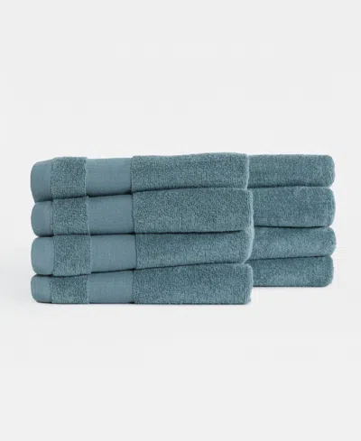 Ienjoy Home 8-pc. Cotton Hand Towel Set, 16" X 28" In Blue