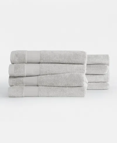 Ienjoy Home 8-pc. Plush Cotton Bath Towel Set, 54" X 30" In White