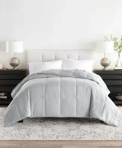 Ienjoy Home All Season Lightweight Solid Down Alternative Comforter In Light Gray