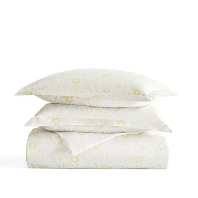 Ienjoy Home Becky Cameron Spring Vines Pattern Duvet Cover Set In White;yellow