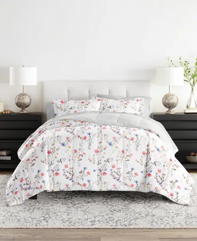 Ienjoy Home Bedding Bundle Patterned 5-piece Comforter Set, Twin In White