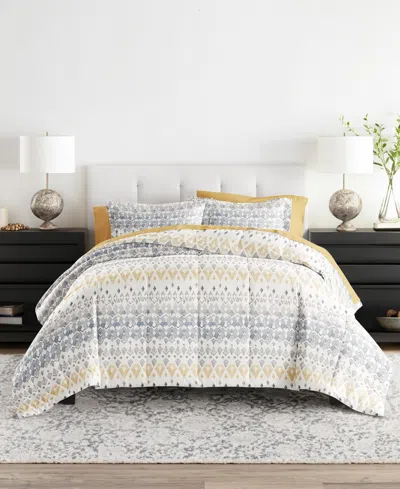 Ienjoy Home Bedding Bundle Patterned 7-piece Comforter Set, King
