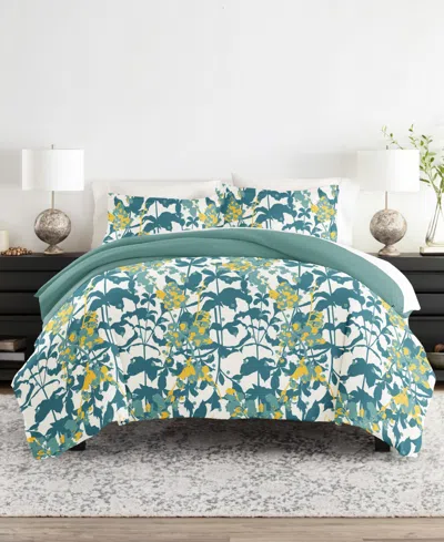 Ienjoy Home Bedding Bundle Patterned 8-piece Comforter With Duvet Cover Set, King In Green