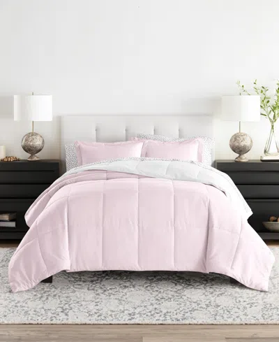 Ienjoy Home Bedding Bundle Reversible Pattern 5-piece Comforter Set, Twin