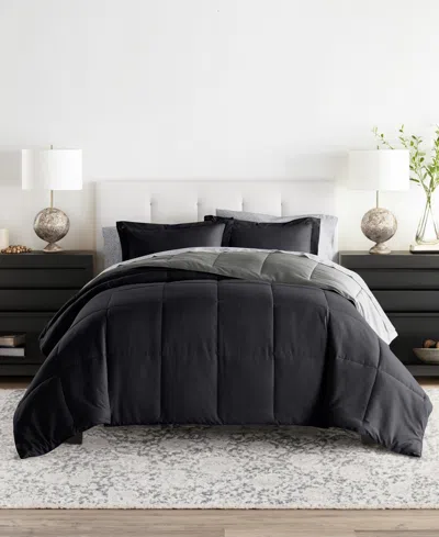 Ienjoy Home Bedding Bundle Reversible Pattern 7-piece Comforter Set, King