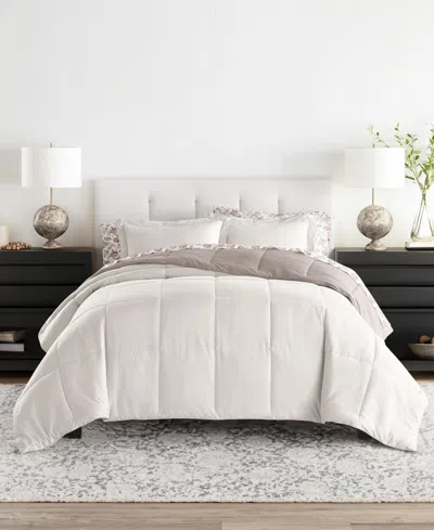 Ienjoy Home Bedding Bundle Reversible Pattern 7-piece Comforter Set, Queen