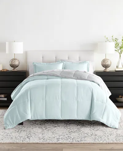Ienjoy Home Bedding Bundle Reversible Pattern 7-piece Comforter Set, Queen