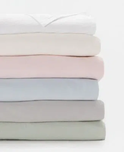 Ienjoy Home Brushed 100 Solid Cotton Percale 4 Piece Cooling Sheet Set In White