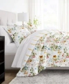 Ienjoy Home Chintz Floral Stripe 3 Piece Comforter Sets In Clay