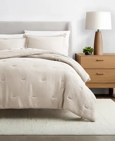 Ienjoy Home Cloud Weave Gauze 3-pc. Comforter Set, Twin/twin Xl In Brown