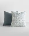Ienjoy Home Cotton Slub 2-pack Decor Pillows, 20" X 20" In Blue