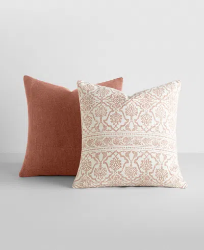 Ienjoy Home Cotton Slub 2-pack Decor Pillows, 20" X 20" In Brown