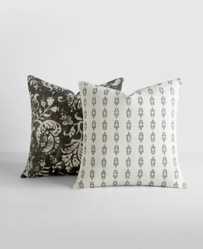 Ienjoy Home Cotton Slub 2-pack Decor Pillows, 20" X 20" In Gray