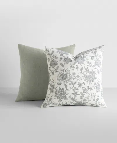 Ienjoy Home Cotton Slub 2-pack Decor Pillows, 20" X 20" In Green