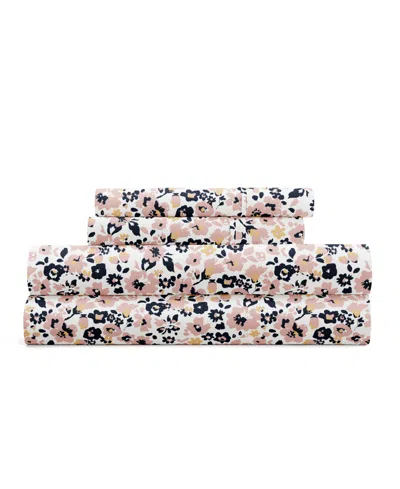 Ienjoy Home Delicate Blossoms 3-p.c. Sheet Set, Twin In Pink