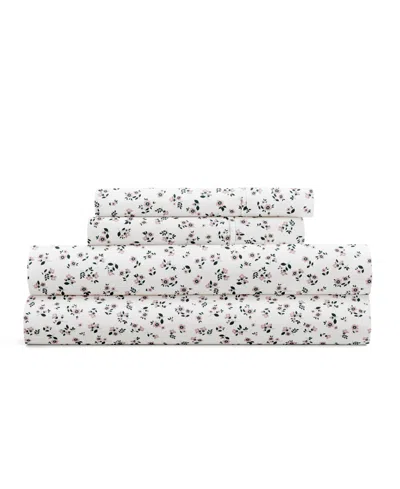 Ienjoy Home Delicate Blossoms 3-p.c. Sheet Set, Twin In White