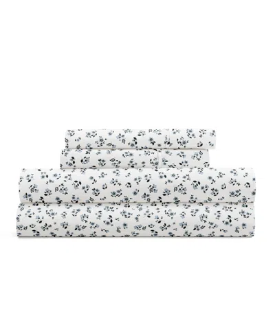 Ienjoy Home Delicate Blossoms 4-p.c. Sheet Set, California King In Blue