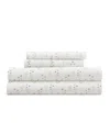 Ienjoy Home Delicate Blossoms 4-p.c. Sheet Set, California King In White