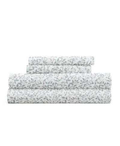 Ienjoy Home Delicate Blossoms Sheet Sets In Gray