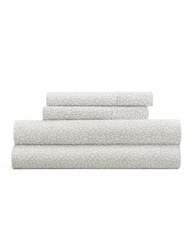 Ienjoy Home Delicate Details 4-p.c. Sheet Set, King In Gray