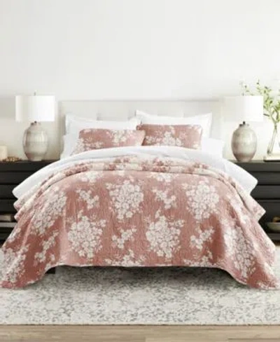 Ienjoy Home Distressed Bouquet Reversible Quilt Sets In Mustard