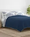 Ienjoy Home Distressed Diamond Reversible 3-pc. Quilt Set, Full/queen In Navy