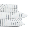 Ienjoy Home Distressed Navy Coastal Stripe Pattern Microfiber Sheet Set In Striped 1