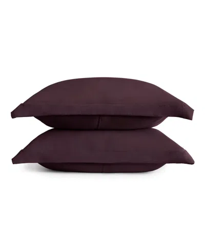 Ienjoy Home Double Brushed Solid 2 Pack Pillow Sham Set, King In Brown