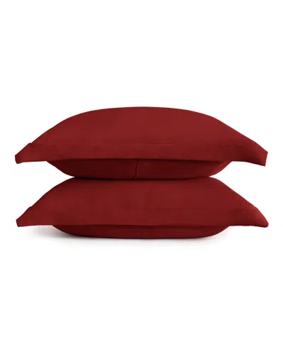 Ienjoy Home Double Brushed Solid 2 Pack Pillow Sham Set, King In Brown