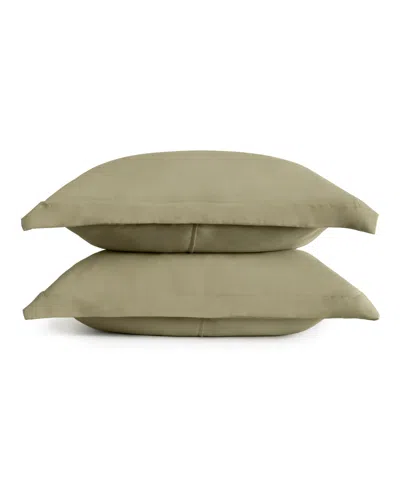 Ienjoy Home Double Brushed Solid 2 Pack Pillow Sham Set, King In Brown