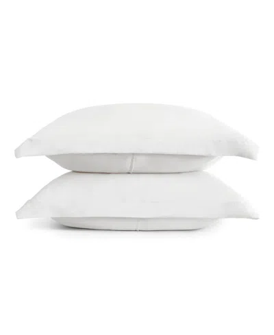Ienjoy Home Double Brushed Solid 2 Pack Pillow Sham Set, King In White