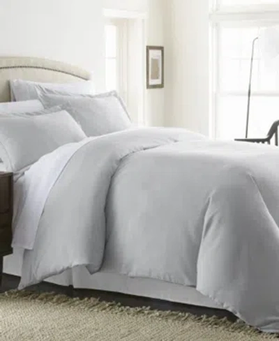 Ienjoy Home Double Brushed Solid Duvet Cover Set, Full/queen In Light Gray
