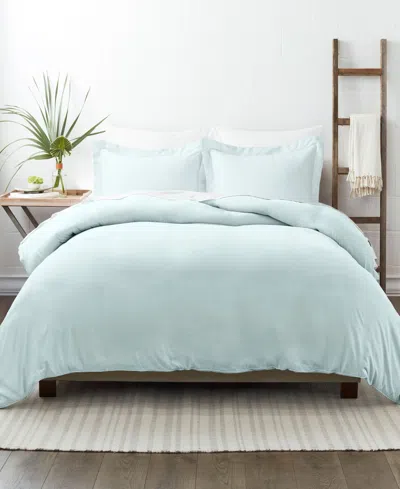 IENJOY HOME DOUBLE BRUSHED SOLID DUVET COVER SET, FULL/QUEEN