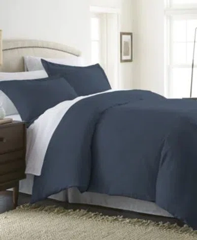 Ienjoy Home Double Brushed Solid Duvet Cover Set In Navy